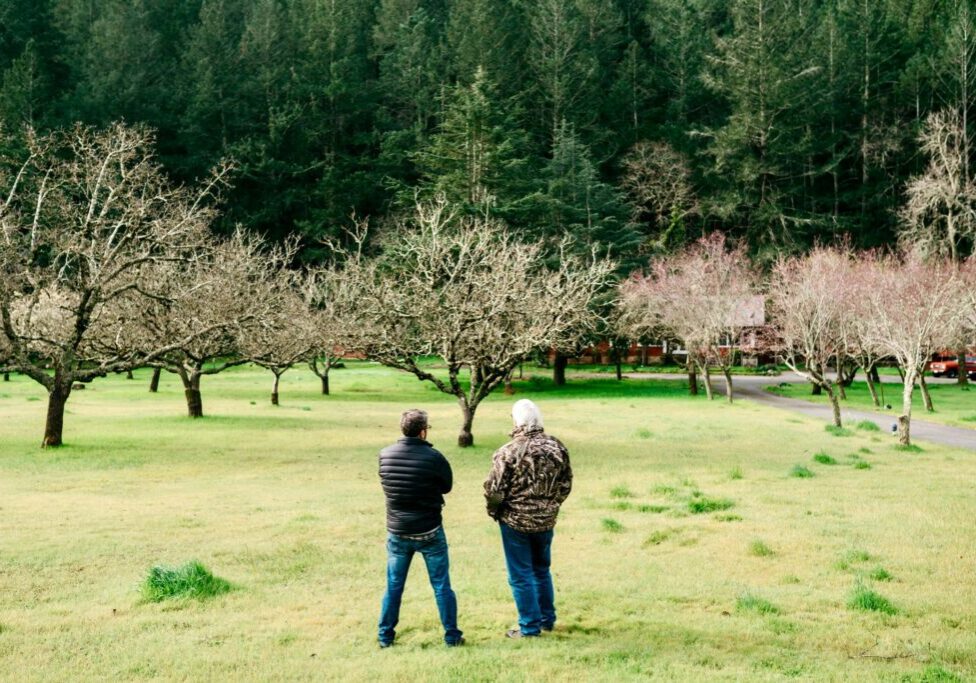Sam Kaplan and Jim Barbour assessing Vida Valiente's Estate Vineyard pre-planting